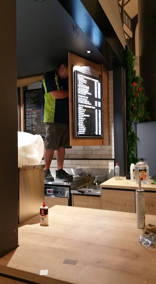 Menu board lightbox signage north lakes Brisbane