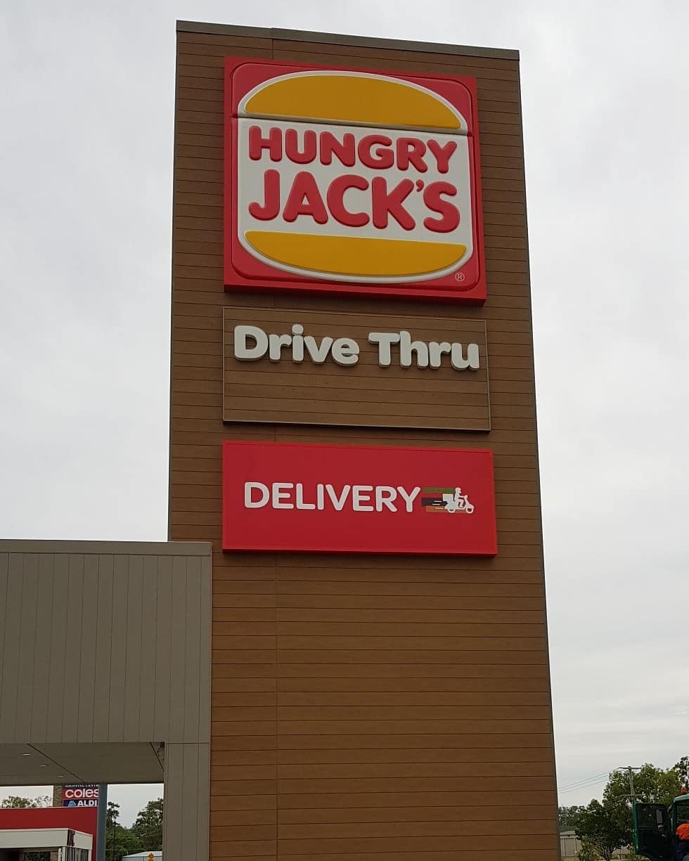 Hungry Jacks Monolith Pylon Sign